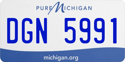 MI license plate DGN5991