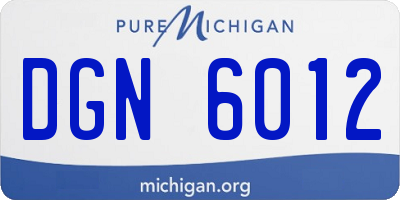 MI license plate DGN6012