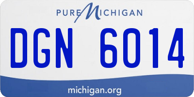 MI license plate DGN6014