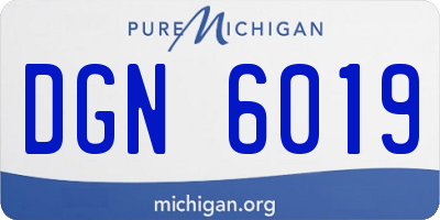 MI license plate DGN6019