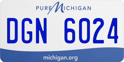 MI license plate DGN6024