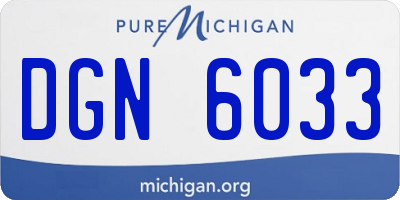 MI license plate DGN6033