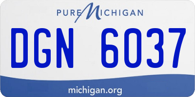 MI license plate DGN6037