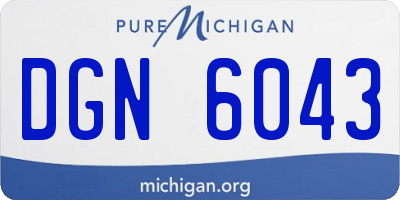 MI license plate DGN6043