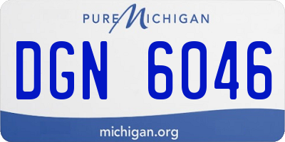 MI license plate DGN6046