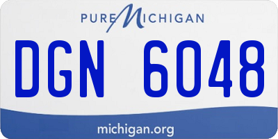 MI license plate DGN6048