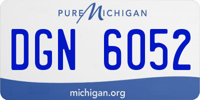MI license plate DGN6052