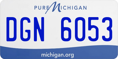 MI license plate DGN6053