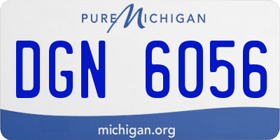 MI license plate DGN6056