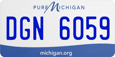 MI license plate DGN6059