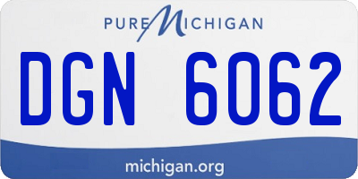 MI license plate DGN6062