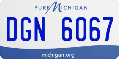 MI license plate DGN6067