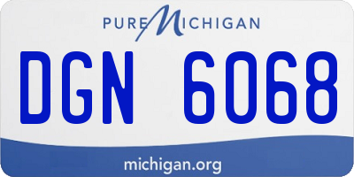 MI license plate DGN6068