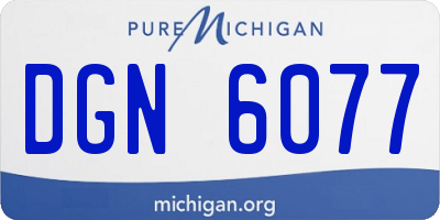 MI license plate DGN6077