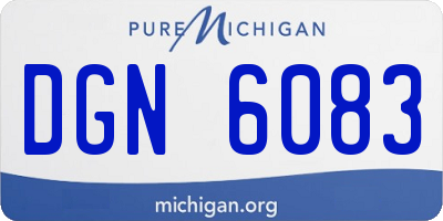 MI license plate DGN6083