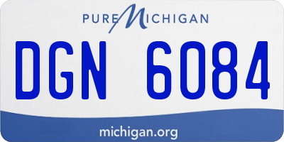 MI license plate DGN6084
