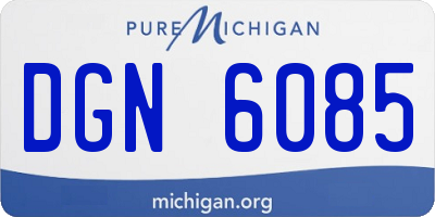 MI license plate DGN6085