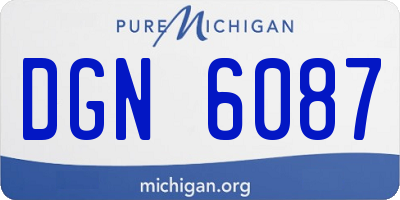 MI license plate DGN6087