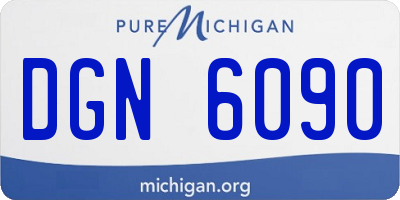 MI license plate DGN6090