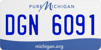 MI license plate DGN6091