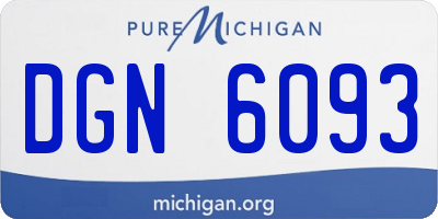 MI license plate DGN6093