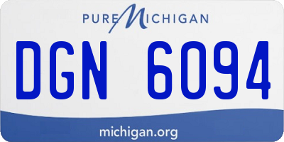 MI license plate DGN6094