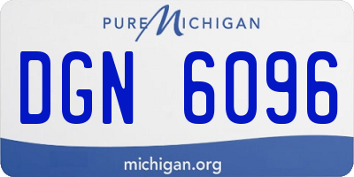 MI license plate DGN6096