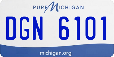 MI license plate DGN6101