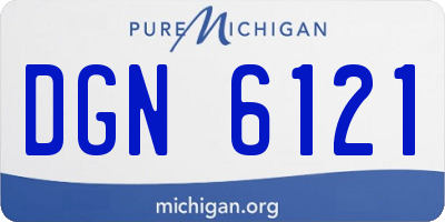 MI license plate DGN6121