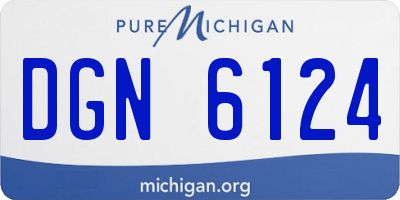 MI license plate DGN6124