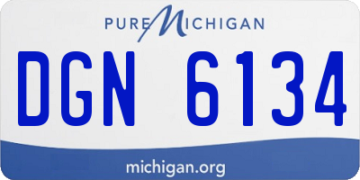 MI license plate DGN6134