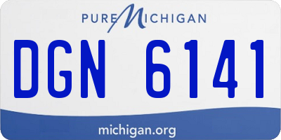 MI license plate DGN6141