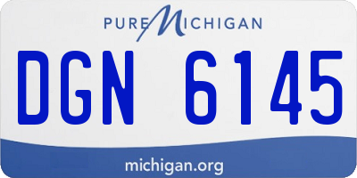 MI license plate DGN6145