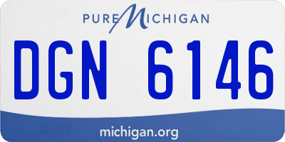 MI license plate DGN6146