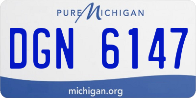 MI license plate DGN6147