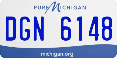 MI license plate DGN6148