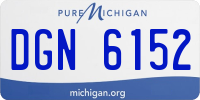MI license plate DGN6152