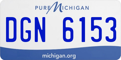 MI license plate DGN6153