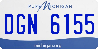 MI license plate DGN6155
