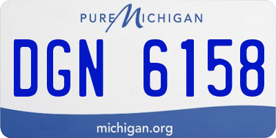 MI license plate DGN6158