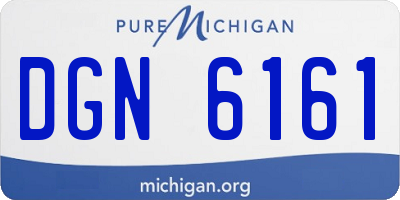 MI license plate DGN6161