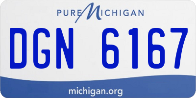 MI license plate DGN6167