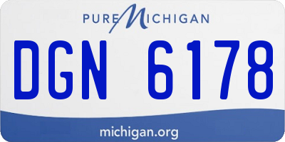 MI license plate DGN6178