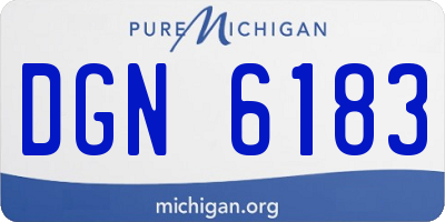 MI license plate DGN6183