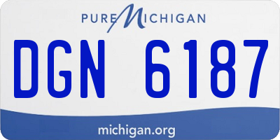 MI license plate DGN6187
