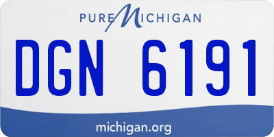 MI license plate DGN6191