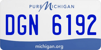 MI license plate DGN6192