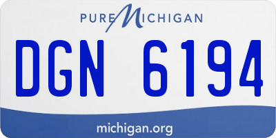 MI license plate DGN6194