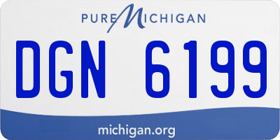 MI license plate DGN6199