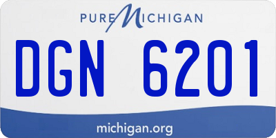 MI license plate DGN6201